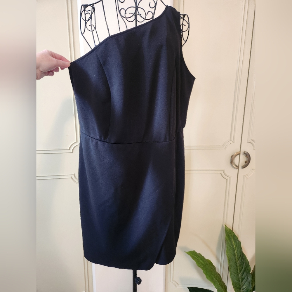 Torrid Classic Black One Shoulder Skort Romper